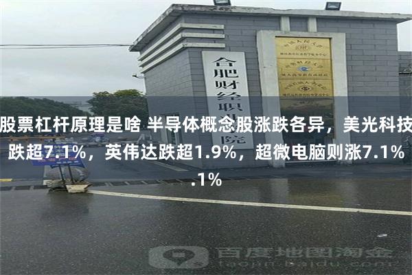 股票杠杆原理是啥 半导体概念股涨跌各异，美光科技跌超7.1%，英伟达跌超1.9%，超微电脑则涨7.1%