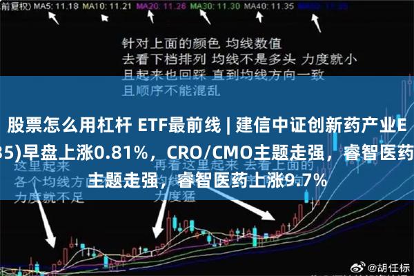 股票怎么用杠杆 ETF最前线 | 建信中证创新药产业ETF(159835)早盘上涨0.81%，CRO/CMO主题走强，睿智医药上涨9.7%