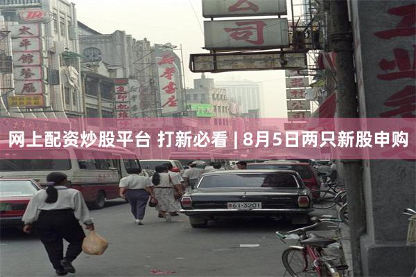 网上配资炒股平台 打新必看 | 8月5日两只新股申购