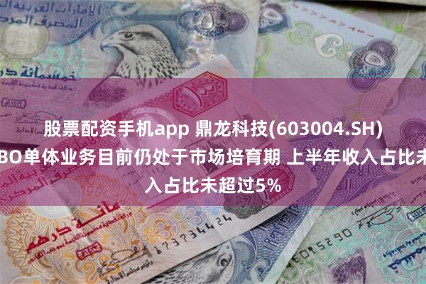 股票配资手机app 鼎龙科技(603004.SH)：公司PBO单体业务目前仍处于市场培育期 上半年收入占比未超过5%